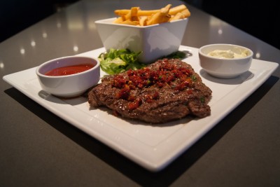 Steak and Fries at Barcode Restaurant Steak and Fries at Barcode Restaurant