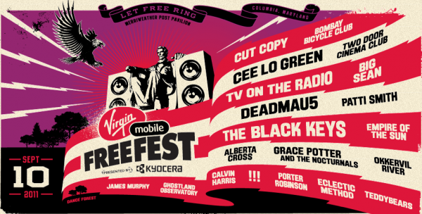 Virgin Mobile FreeFest Flier