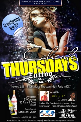 Caliente Thursdays dj Letrero