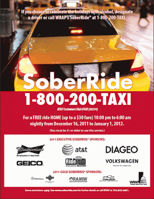 free taxi washington dc clubs bars new year's eve