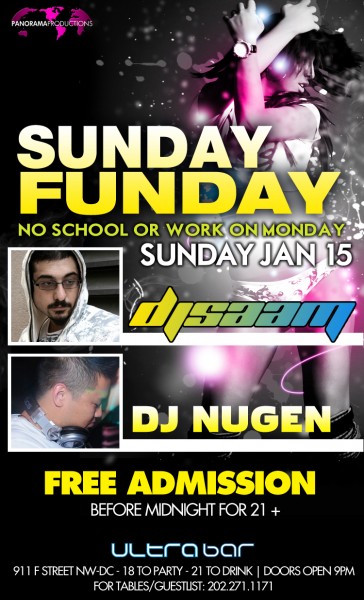 Sunday parties in DC 1/15/12