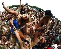 Girls at a concert