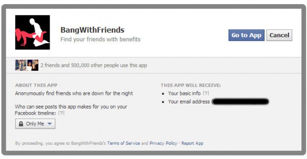 There may be 500,000 people using this app but only two of this writer's friends are .. and it shows who they are.