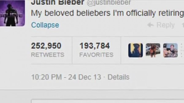 bieber tweet
