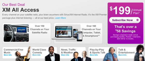subscribe to siriusxm